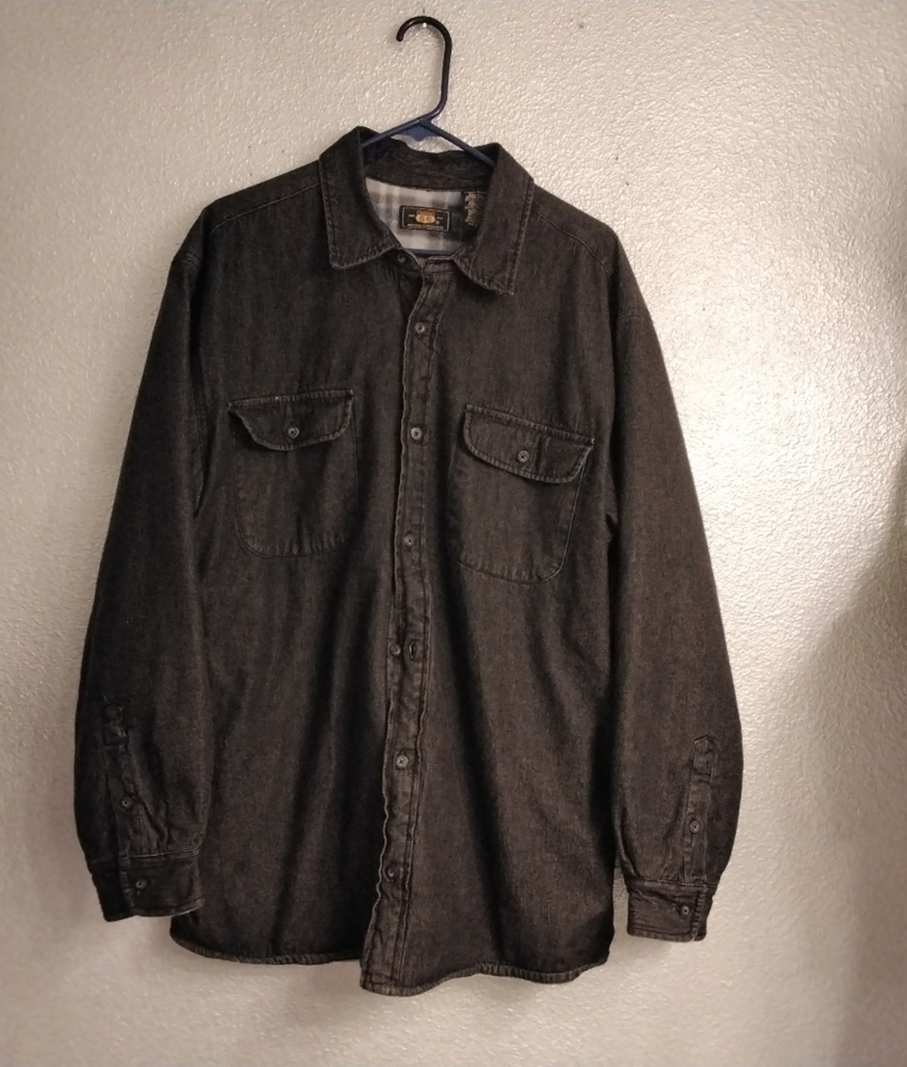 Men's Route 66 Flannel Lined Jean Shacket  Size L